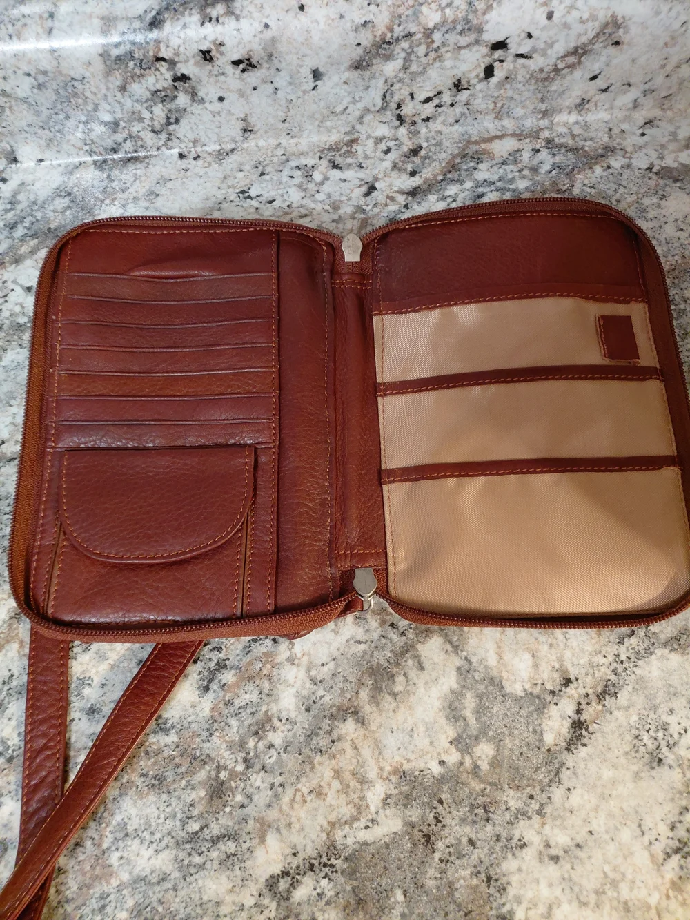 Osgoode Marley Small Leather On The Go Travel Crossbody Bag In Chestnut Brown